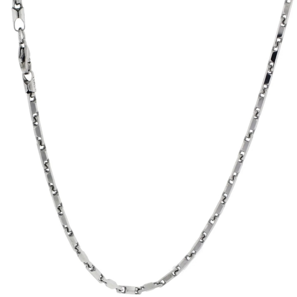 925 Sterling Silver Heshe Arrow Link 3mm Chain Necklace 20”